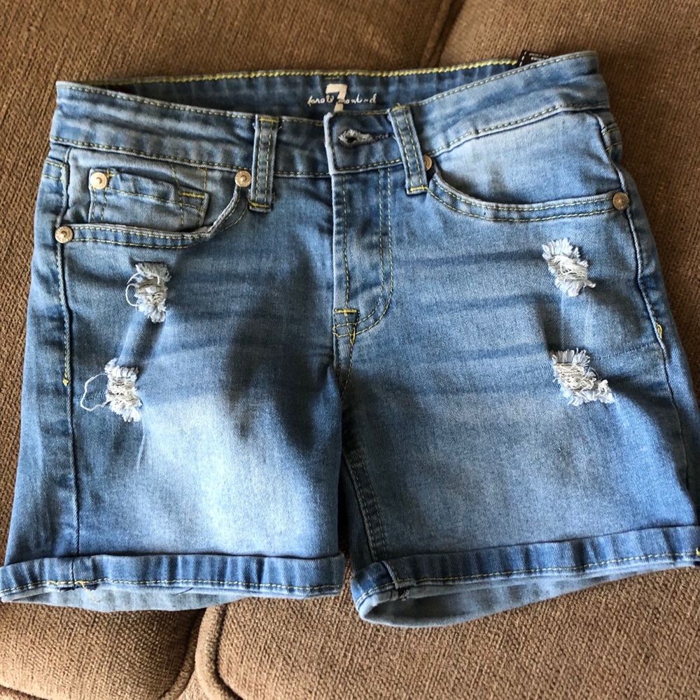girls size 10 seven for all mankind jean shorts